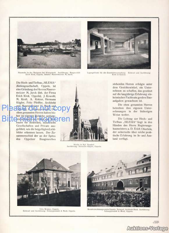 Details About Civil Engineering Silesia Xxl 1925 German Ad Advertising Oppeln Opole Ad - 